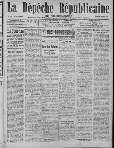 10/02/1913 - La Dépêche républicaine de Franche-Comté [Texte imprimé]