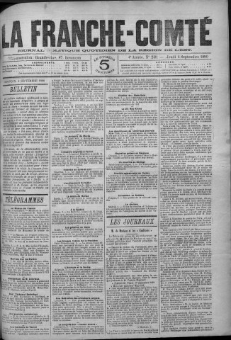 04/09/1890 - La Franche-Comté : journal politique de la région de l'Est
