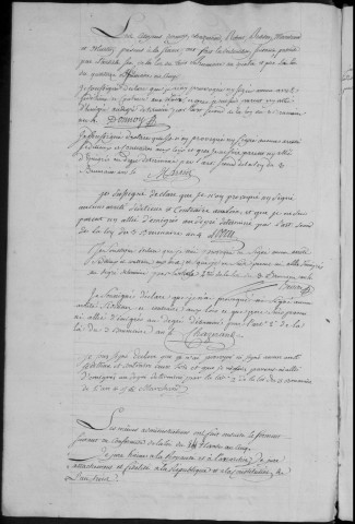 Délibérations municipales du Canton 20 avril 1798 - 7 janvier 1799
