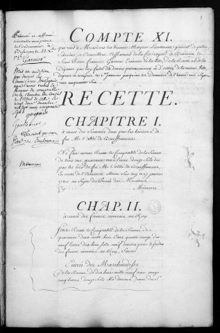 Comptes de la Ville de Besançon, recettes et dépenses, Compte de Pierre François Garnier (1756)