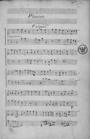 Phaéton [Musique manuscrite]