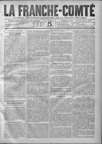 13/06/1891 - La Franche-Comté : journal politique de la région de l'Est