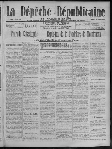 17/09/1906 - La Dépêche républicaine de Franche-Comté [Texte imprimé]