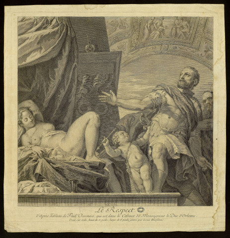 Le Respect [image fixe] / Paul Veronése ; gravé par Louis Desplaces , 1702/1739