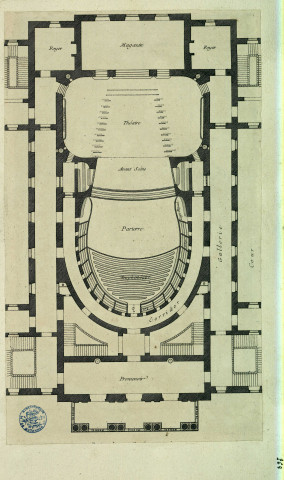 Plan du théâtre Lyon ? / [d'après les dessins de J.-G. Soufflot] , [S.l.] : [S.n.], [1700-1800]