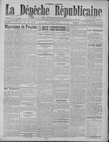 03/04/1923 - La Dépêche républicaine de Franche-Comté [Texte imprimé]