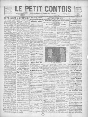 18/03/1926 - Le petit comtois [Texte imprimé] : journal républicain démocratique quotidien