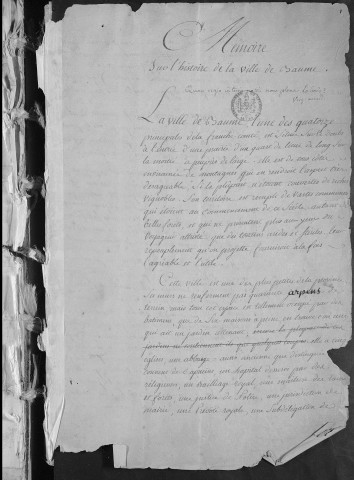 Ms Académie 31 - Vingtième volume : années 1768-1770. — Histoire
