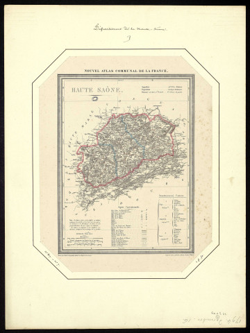 Haute-Saône. Dressé par Charle, géographe, attaché au Dépôt de la guerre. [Document cartographique] , Paris : L. Letronne, 1836/1841