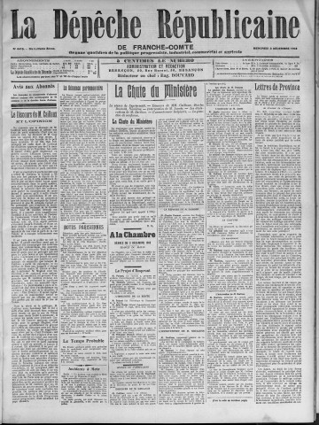 03/12/1913 - La Dépêche républicaine de Franche-Comté [Texte imprimé]