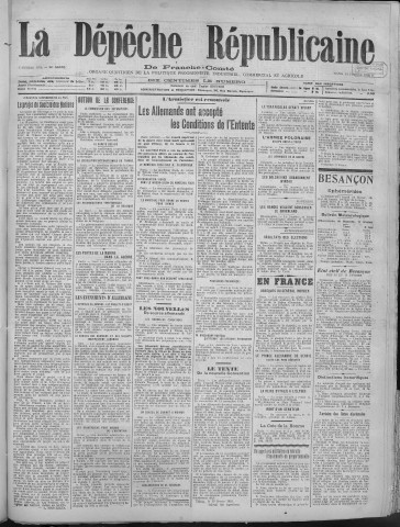 18/02/1919 - La Dépêche républicaine de Franche-Comté [Texte imprimé]