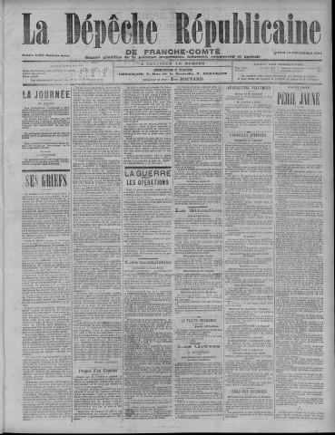 13/09/1904 - La Dépêche républicaine de Franche-Comté [Texte imprimé]