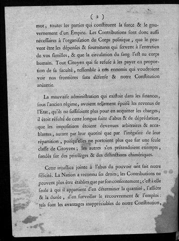 Adresse du Directoire du département du Doubs, aux citoyens de son ressort, sur les contributions publiques [4 Juillet 1792]