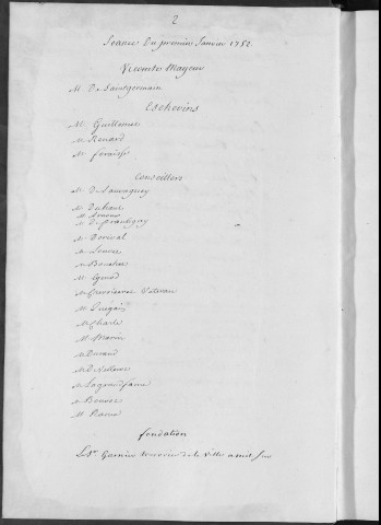Registre des délibérations municipales 1er janvier - 31 décembre 1752