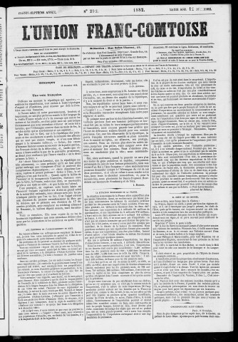 12/12/1882 - L'Union franc-comtoise [Texte imprimé]