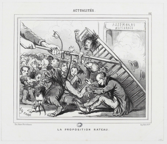 La proposition rateau. [image fixe] / Cham , Paris : chez Aubert Pl. de la Bourse ; Imp. Aubert & Cie, 1849