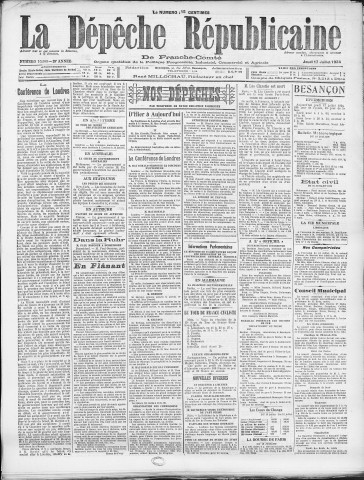 17/07/1924 - La Dépêche républicaine de Franche-Comté [Texte imprimé]