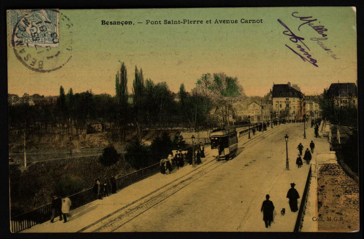 Besançon - Pont Saint-Pierre et avenue Carnot [image fixe] , 1904-1908
