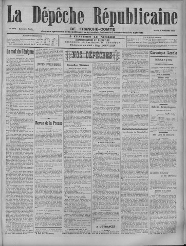 04/10/1910 - La Dépêche républicaine de Franche-Comté [Texte imprimé]