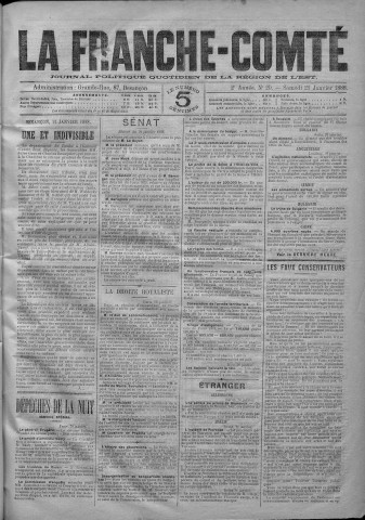 21/01/1888 - La Franche-Comté : journal politique de la région de l'Est