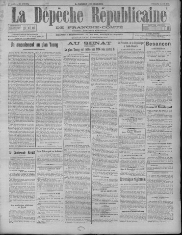 06/04/1930 - La Dépêche républicaine de Franche-Comté [Texte imprimé]