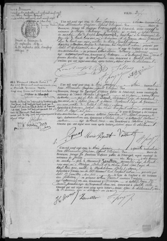 Registre des naissances, 1905