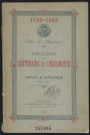 1793-1893. Ville de Besançon. Exposition du centenaire de l'horlogerie. Notice et catalogue officiels