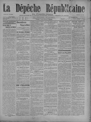 05/05/1920 - La Dépêche républicaine de Franche-Comté [Texte imprimé]