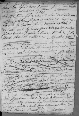 Paroisse de La Vèze : baptêmes (naissances), mariages, sépultures (décès) (1er octobre 1741 - 23 novembre 1747)