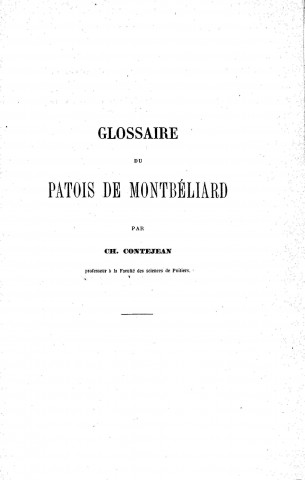 01/01/1875 - Mémoires de la Société d'émulation de Montbéliard [Texte imprimé]