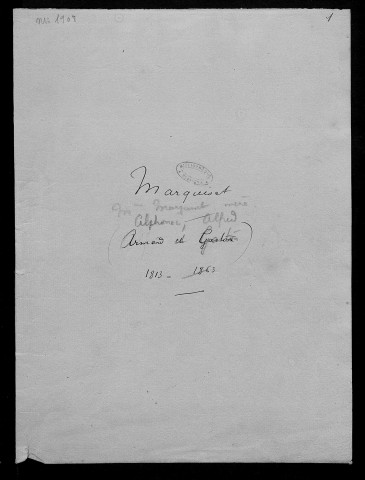 Ms 1908 - Correspondance de Charles Weiss (tome XXI) : de Marquiset à Mignard