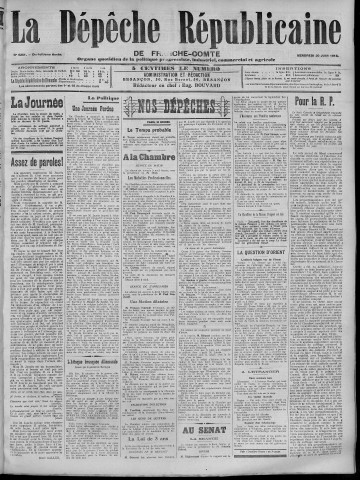 20/06/1913 - La Dépêche républicaine de Franche-Comté [Texte imprimé]