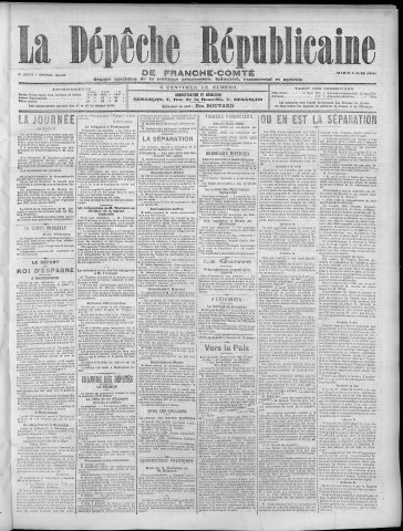 06/06/1905 - La Dépêche républicaine de Franche-Comté [Texte imprimé]