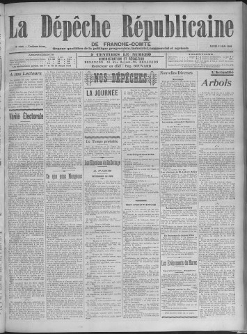 11/05/1908 - La Dépêche républicaine de Franche-Comté [Texte imprimé]