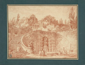 33 - Vue inspirée par la fontaine des fleuves du palais Farnèse à Caprarola , [Rome], [1764]