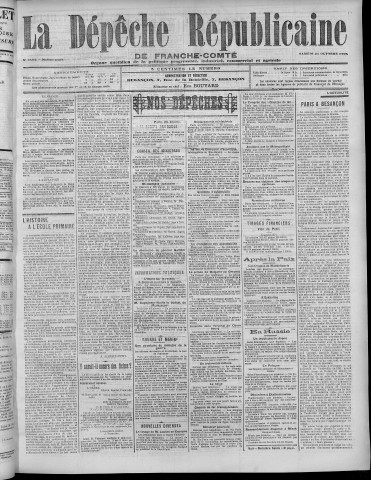 21/10/1905 - La Dépêche républicaine de Franche-Comté [Texte imprimé]