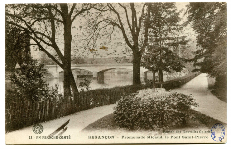 Besançon. Promenade Micaud, le Pont Saint-Pierre [image fixe] , 1904/1930