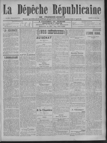 12/06/1909 - La Dépêche républicaine de Franche-Comté [Texte imprimé]