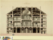 Hôtel de Ville de Neuchâtel. Coupe parallèle aux grandes façades / Pierre-Adrien Pâris , [S.l.] : [P.-A. Pâris], [1700-1800]