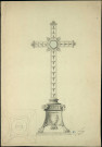 [Croix d'autel pour l'église Sainte-Madeleine] [dessin] / [signé] Lapret , [S.l. : Besançon ?] : [D.-Ph. Lapret], [s.d.]