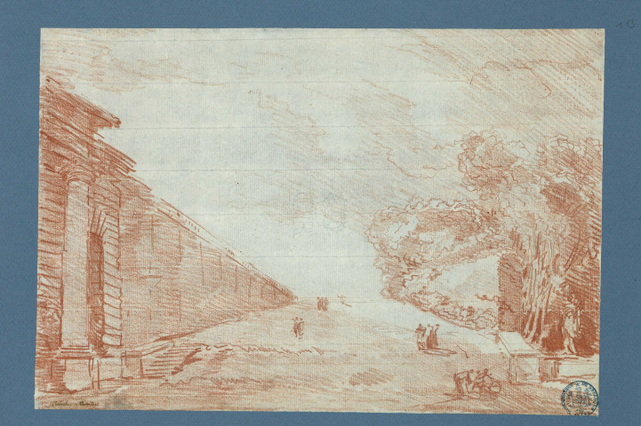 Entrée et escalier de l'Orangerie du château de Versailles , [France : Paris], [1777-1780]