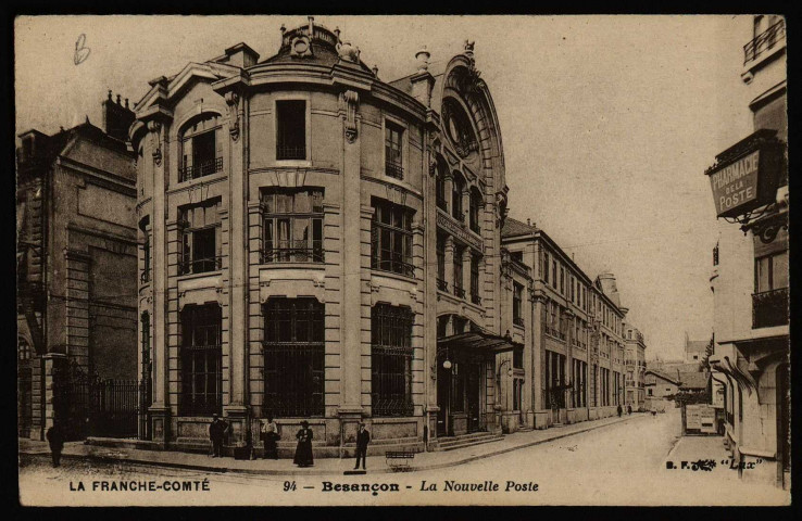 Besançon - Besançon - La Nouvelle Poste. [image fixe] , Paris : B. F. " Lux " ; Imp. Catala Frères, 1910/1930