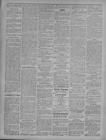25/12/1920 - La Dépêche républicaine de Franche-Comté [Texte imprimé]