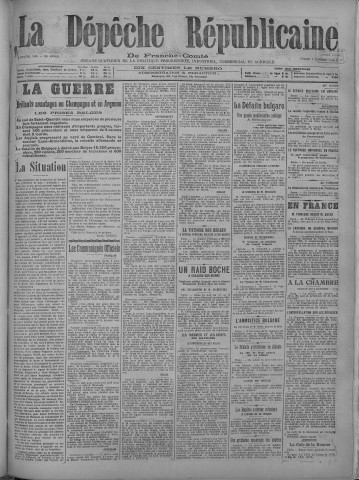 05/10/1918 - La Dépêche républicaine de Franche-Comté [Texte imprimé]