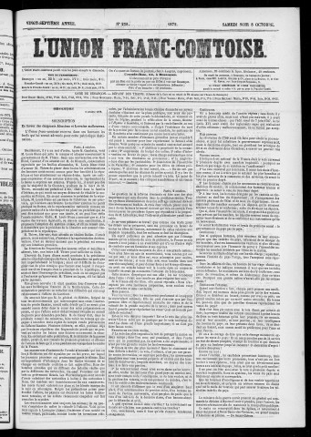 05/10/1872 - L'Union franc-comtoise [Texte imprimé]