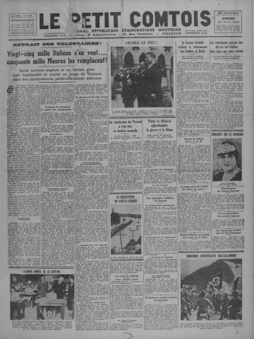 23/06/1938 - Le petit comtois [Texte imprimé] : journal républicain démocratique quotidien
