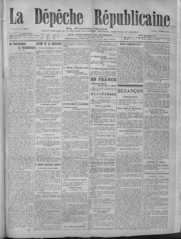 08/02/1919 - La Dépêche républicaine de Franche-Comté [Texte imprimé]