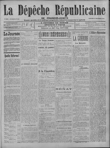 15/11/1912 - La Dépêche républicaine de Franche-Comté [Texte imprimé]