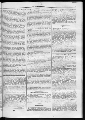 11/07/1846 - Le Franc-comtois - Journal de Besançon et des trois départements
