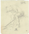 La pause, dessin de Léon Delarbre